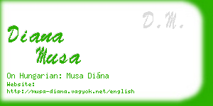 diana musa business card